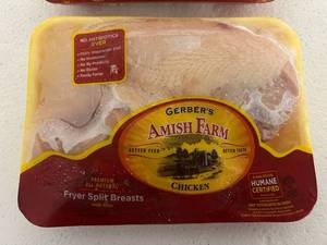 H. 3x Split Breast-Gerber Amish Farm Chicken