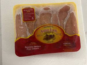 G. 3lbs Gourmet Fillet Boneless Skinless Chicken Breast-Gerber Amish Farm