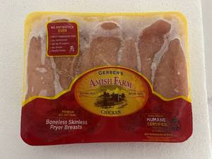 G. 3lbs Gourmet Fillet Boneless Skinless Chicken Breast-Gerber Amish Farm