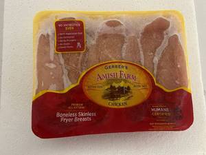 G. 3lbs Gourmet Fillet Boneless Skinless Chicken Breast-Gerber Amish Farm