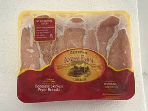 G. 3lbs Gourmet Fillet Boneless Skinless Chicken Breast-Gerber Amish Farm