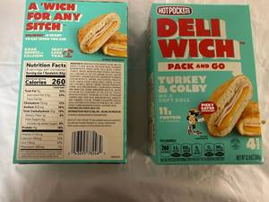 UP.2x 4pk. Hot Pocket Deli Wich Turkey & Colby on a Soft Roll