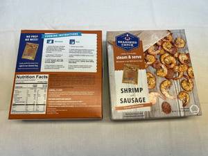 G. 2x 11.3oz Seasoned Catch Shrimp and Sausage