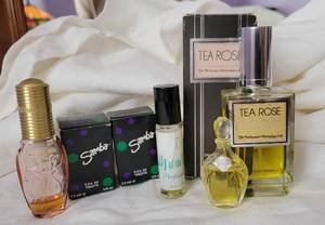 lot 128 image: Fragrance Collection  TEA ROSE  SAMBA  LILY of the VALLEY