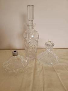 lot 217 image: Graceful Glass Decanters