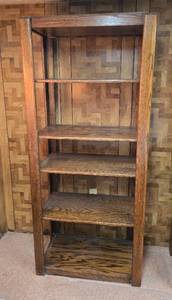 lot 12 image: Mid-Century Modern Brutalist Bookshelf - B