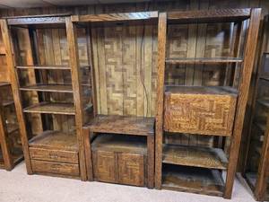 lot 10 image: Mid-Century Modern Lou Hodges Style Wall Unit