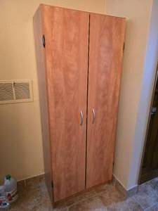 lot 239 image: Contemporary Wood Storage Cabinet
