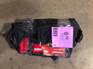 Husky 12 in 4 Pocket Zippered Tool Bag    Customer Returns See Pictures