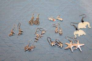 lot 13 image: Collection of 11 Pairs of Assorted Silver Earrings