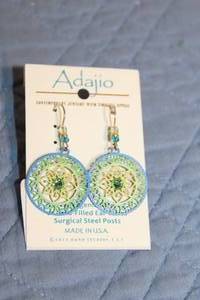 lot 14 image: Adajio Earrings with Sterling Silver Wires and Surgical Steel Posts