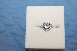 lot 37 image: Stauer Heart-Shaped Ring with Box