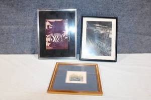 lot 80 image: Collection of 3 Framed Art Prints Including Food Fight