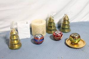 lot 85 image: Holiday Candle and Votive Holder Collection