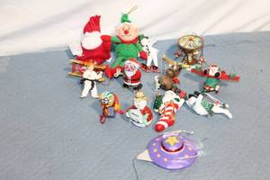 lot 90 image: Collection of 12 Christmas Ornaments Assorted Designs