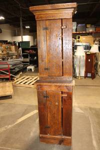 lot A-114 image: Antique Rustic Wooden Cabinet with Double Doors