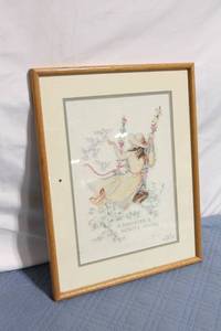 lot 190 image: Framed Cross-Stitch Art A Daughter is Someone Special