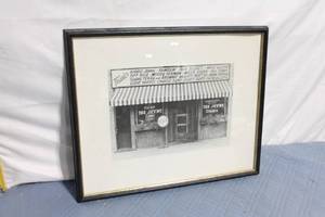 lot 194 image: Framed Print of The Joynt Bar Front with Music Legends