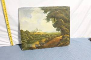 lot 196 image: Mario Tavares Signed Landscape Oil Painting