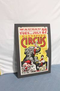 lot A-197 image: Vintage Hanneford Circus Poster - Wausau July 27