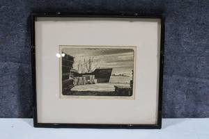 lot 210 image: Framed Vintage Print World Port O Call by Harlan Scheffler