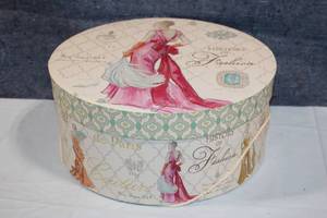 lot 228 image: Vintage Floral Pink Hat with Decorative Box and Gloves