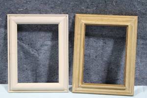 lot 234 image: Set of 2 Wooden Picture Frames with Natural Finish