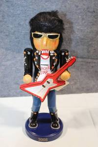 lot 241 image: 2008 Handmade Rock Star Nutcracker with Guitar