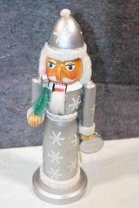 lot 242 image: Holiday Silver Nutcracker Figurine with Snowflake Design