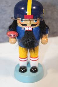 lot 245 image: Vintage Wooden Nutcracker in Football Player Design