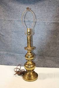 lot 255 image: Vintage Schlumberger Brass Table Lamp