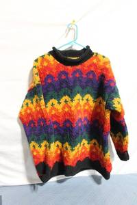 lot A-287 image: Caravana Clothing Co. 100% Wool Sweater in Multicolor, Size Large