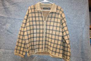 lot 326 image: Bridgetown Collection Wool-Blend Plaid Sweater, Size L