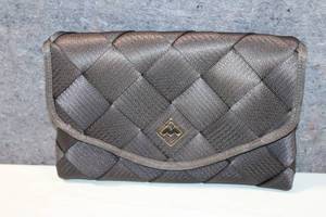 lot 335 image: Maggie Bags Woven Wristlet Clutch with Satin Lining