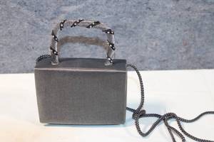 lot 341 image: Elegant Evening Clutch with Rhinestone-Embellished Handle