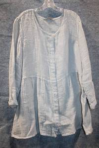 lot 359 image: Flax Womens Linen Button-Down Tunic in Large