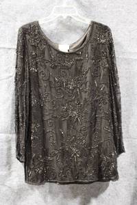 lot 374 image: Stnay Womens 1X Black Beaded Evening Top