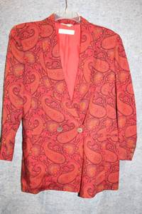 lot 391 image: Dana Buchman Red Paisley Womens Blazer - Size 10