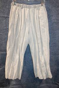 lot 405 image: Womens Beige Linen Pants Size S