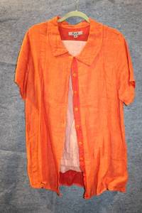 lot 407 image: Flax Womens Medium Orange Top and Pants Set