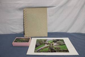 lot 437 image: Handcrafted Paper Journal and Monet & Van Gogh Postcard Collection