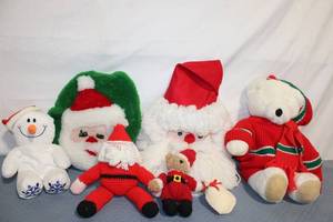 lot 458 image: Collection of Christmas Themed Plush Toys and Accessories