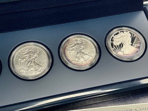 2011 3pc American Silver Eagle 25th Anniversary Set