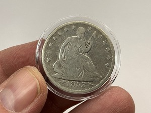 1853 Seated Liberty Silver Half Dollar w Arrows & Rays
