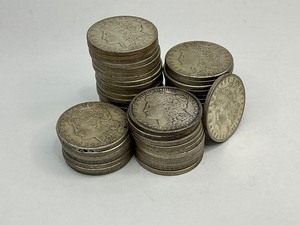 Bag of 50 Morgan Silver Dollars
