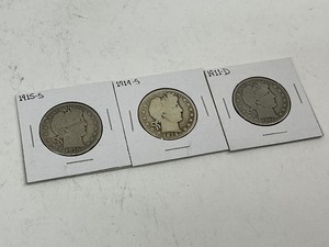 3pc Barber Half Lot