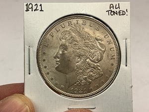 1921 Toned Morgan Silver Dollar