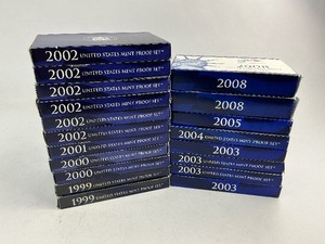 19x Proof Sets from 1999-2008