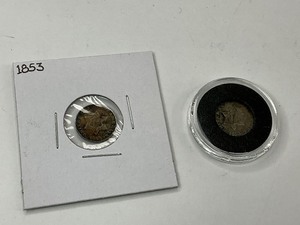 1853 Silver 3 Cent Pieces (2x)