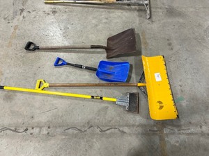 3 SHOVELS & 1 SCRAPPER
